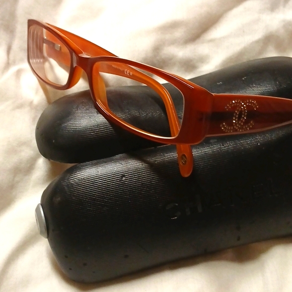 Genuine Chanel eyeglass frames with Swarovski crystals - Picture 4 of 6